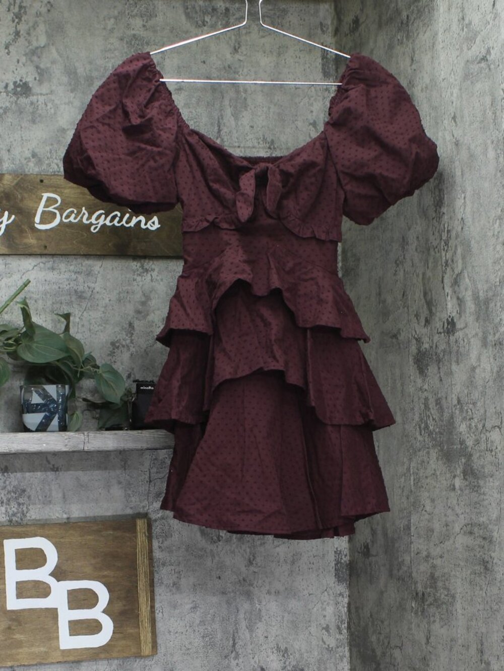 Crystal Doll Red Crystal Doll Sweetheart Neck Puffed Sleeve Fit Flare